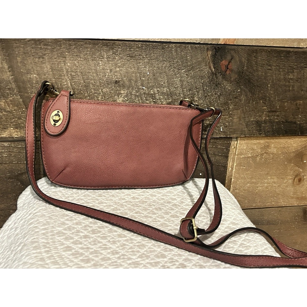 Joy Susan Lux Crossbody Wristlet Rose Color